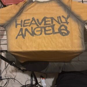 SHEIN Yellow and Black Crop Top